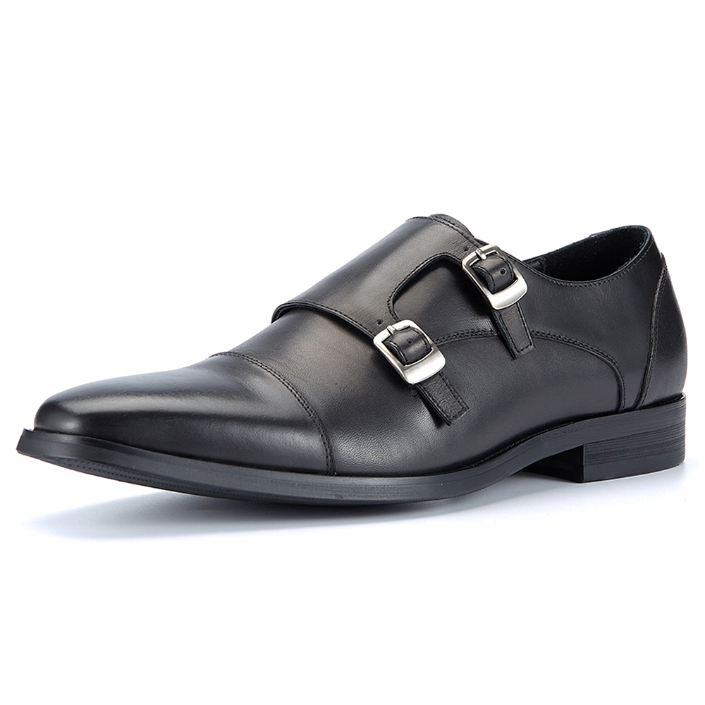 Monk Strap Shoe - Мужские классические кожаные туфли-оксфорды с ремешками,