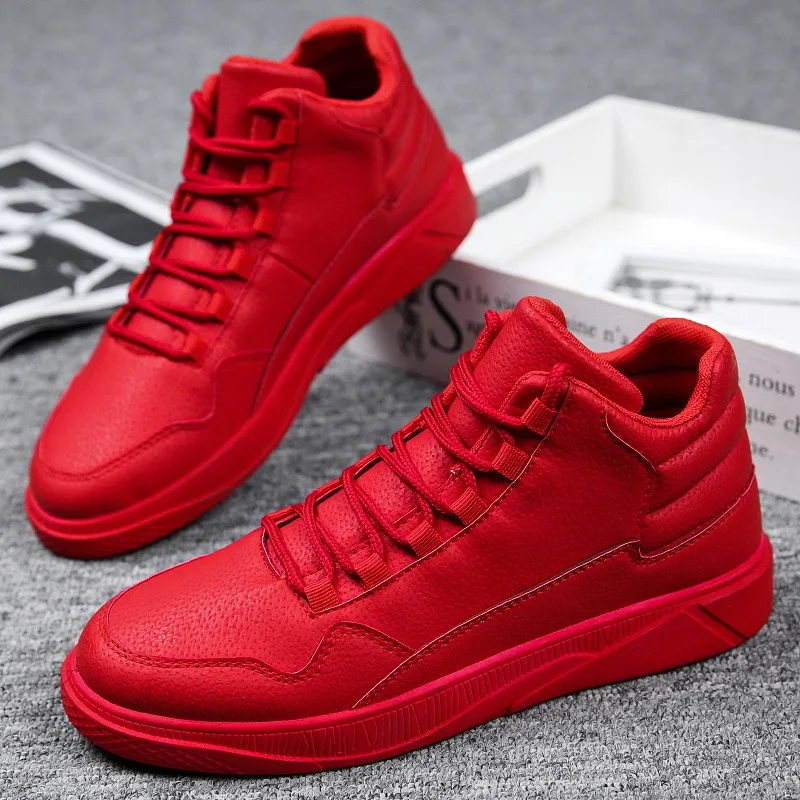 Men Shoes Red Bottom - Сохраняющие тепло, мужские красные кожаные туфли