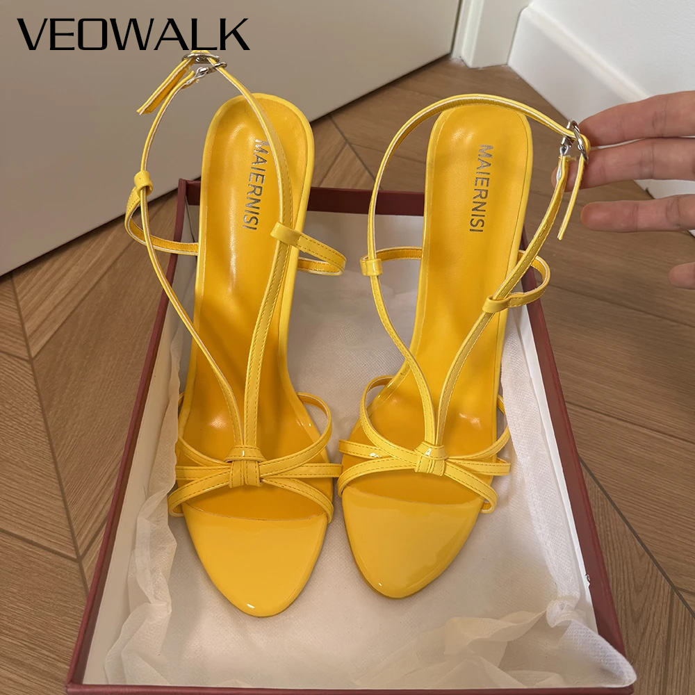 Shoes Heels Men - Модные сексуальные желтые босоножки на шпильке