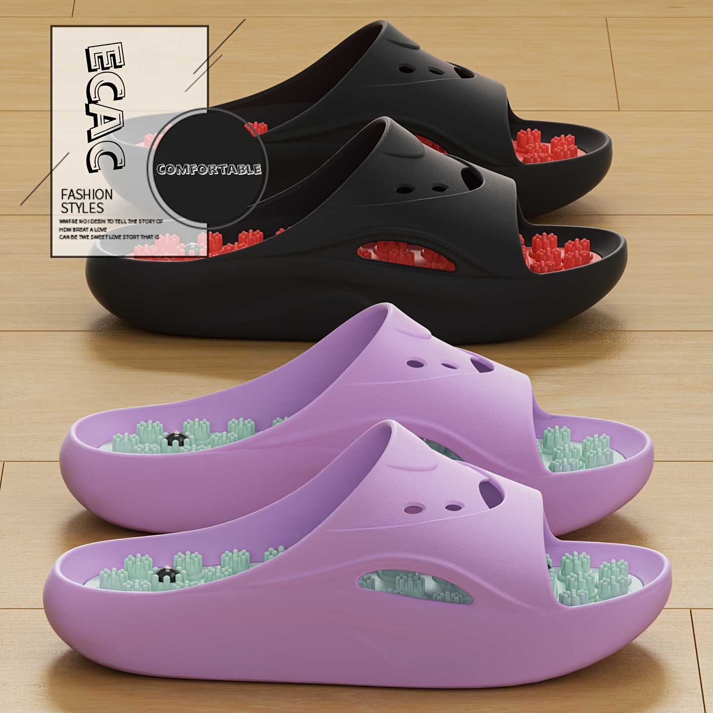 Men'S Shoes To Women'S - Женские и мужские массажные тапочки из