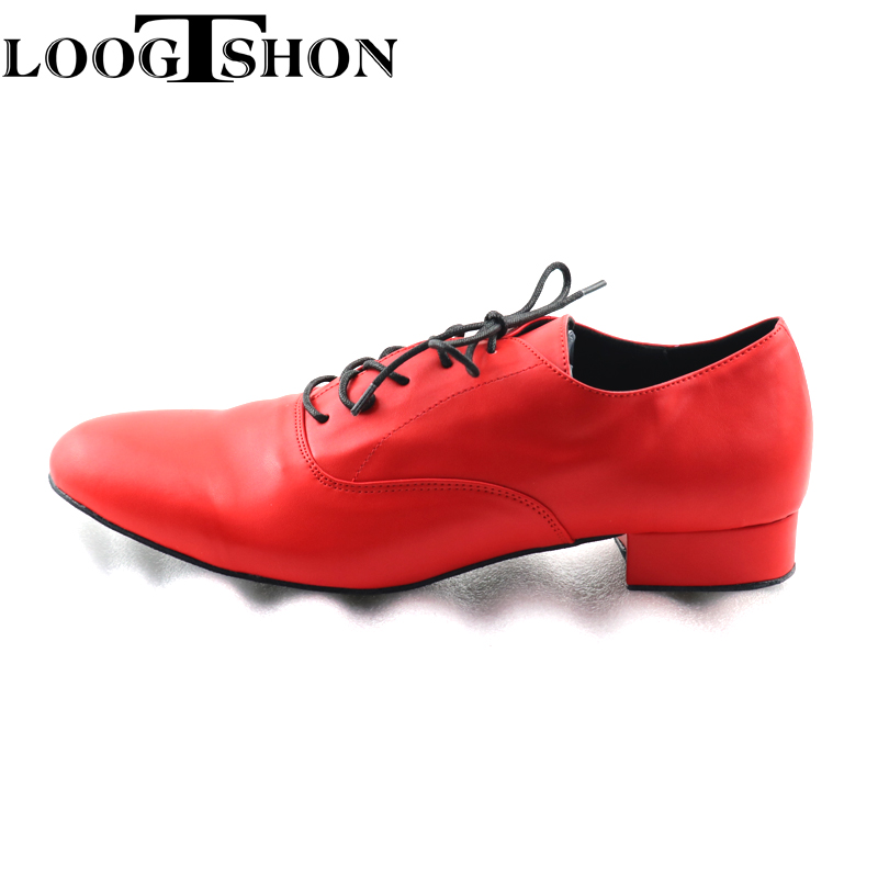 Men Shoes Red Bottom - Мужские красные кожаные туфли LOOGTSHON для