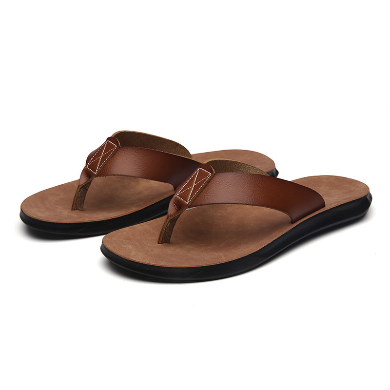 Men Shoes Ecco - Новые итальянские кожаные шлепанцы для мужчин,