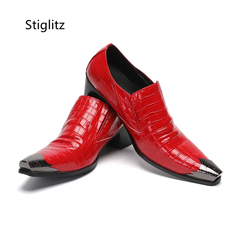 Men'S Shoes Size 42 In Us - Красные мужские туфли из лакированной кожи