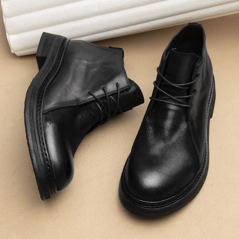 Men Shoes Oxford - Винтажные мужские ботинки из натуральной кожи,