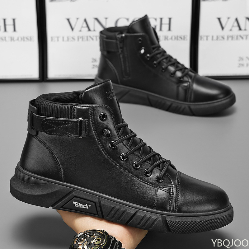 Men Shoes Ecco - Новые весенне-осенние простые удобные высокие мужские