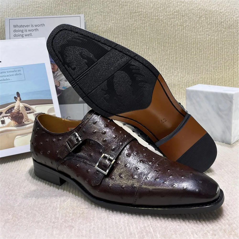 Monk Strap Shoe - Мужские туфли монаха из натуральной кожи