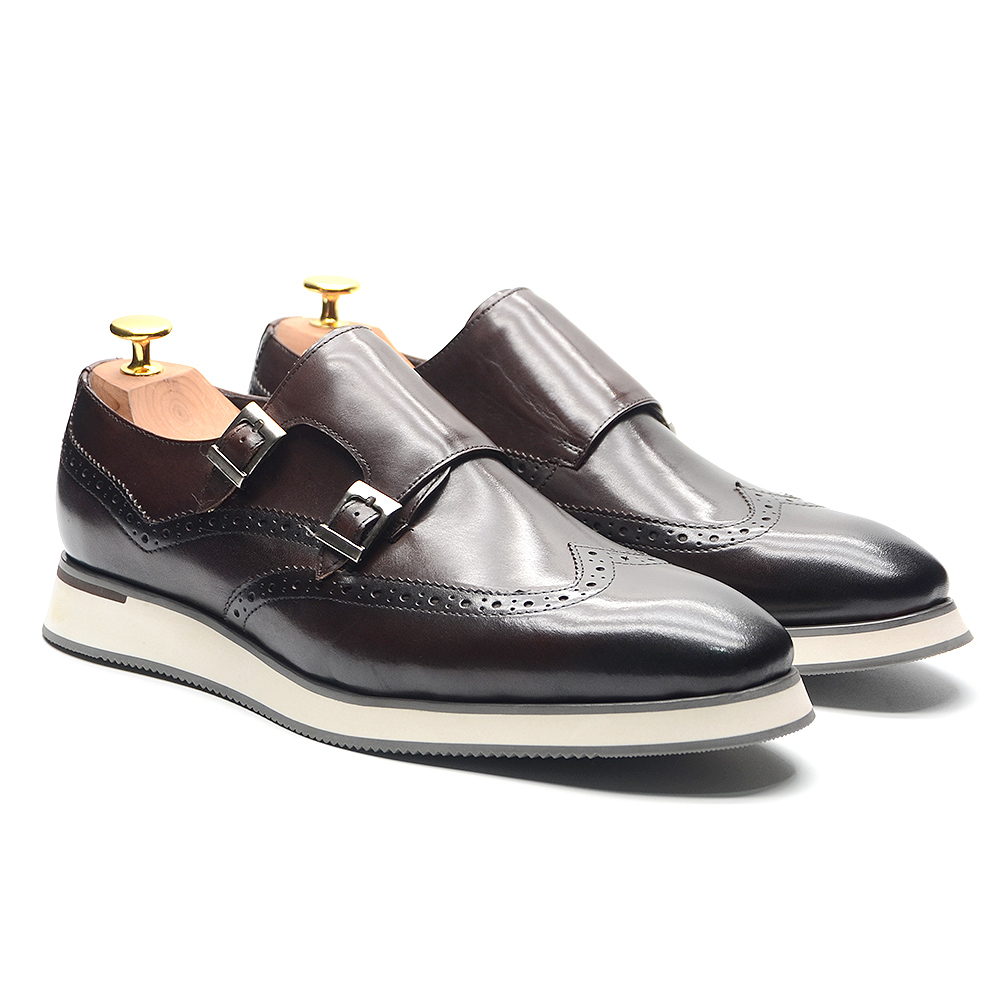 Monk Strap Shoe - Мужские повседневные деловые туфли-оксфорды из натуральной