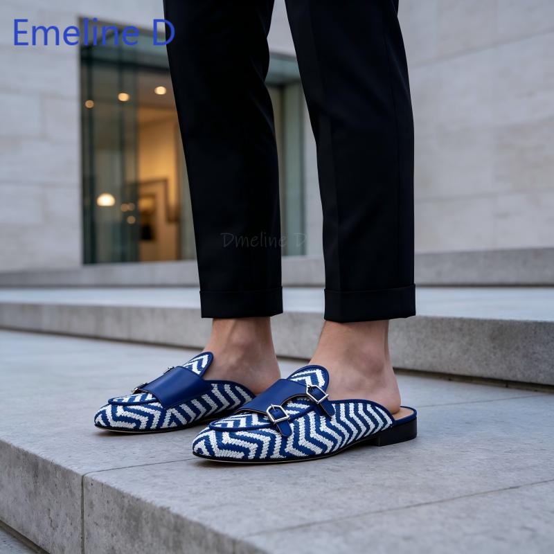 Shoes Heels Men - Текстильные мюли без задника с металлическим