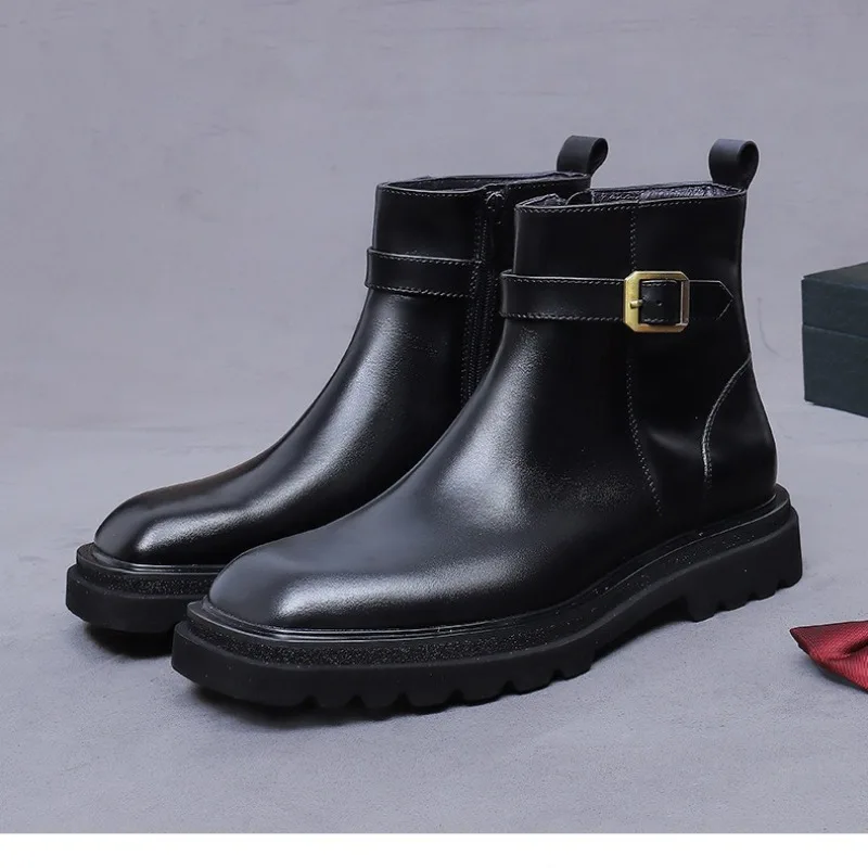 Men Shoes Oxford - Мужские ботильоны-оксфорды в стиле ретро, роскошные