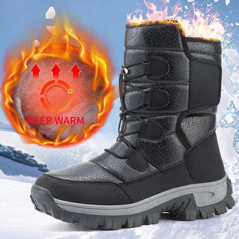 Hiking Boot Waterproof - Новые теплые мужские плюшевые зимние ботинки,