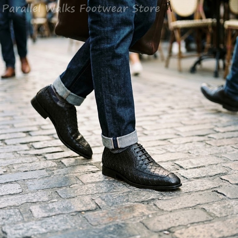 Men Shoes Oxford - Мужские оксфорды Sartorial из кожи с