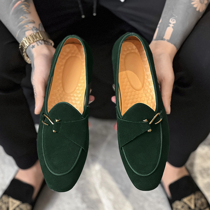Monk Strap Shoe - Новые мужские трендовые острые замшевые туфли-оксфорды