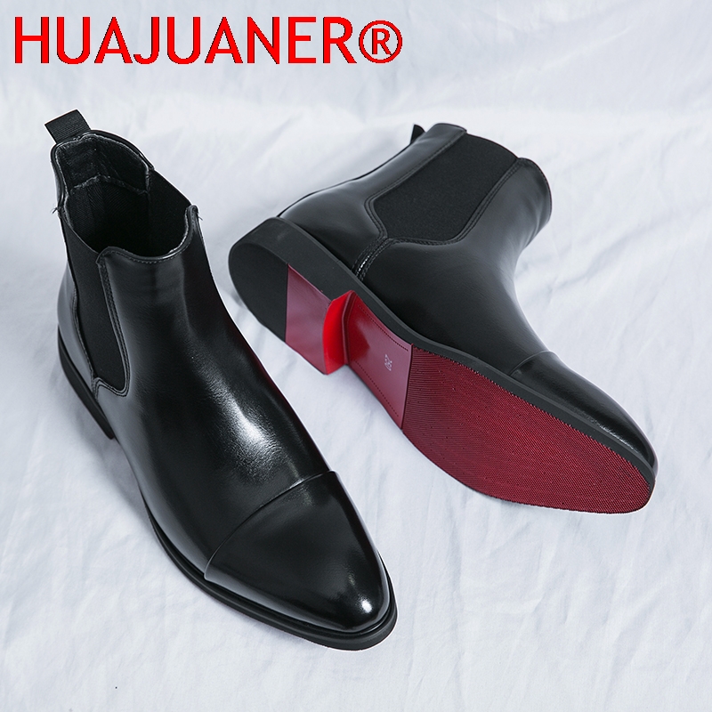 Мужские черные ботинки челси в – обзор и цена Men Shoes Red Bottom