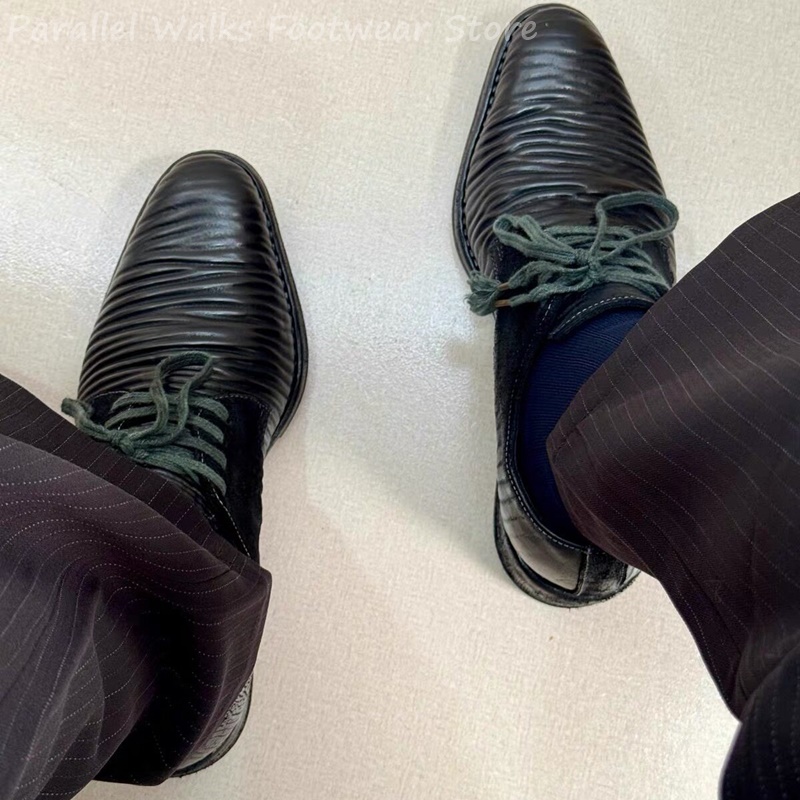 Мужские кожаные туфли дерби с  – обзор и цена Men Shoes Oxford