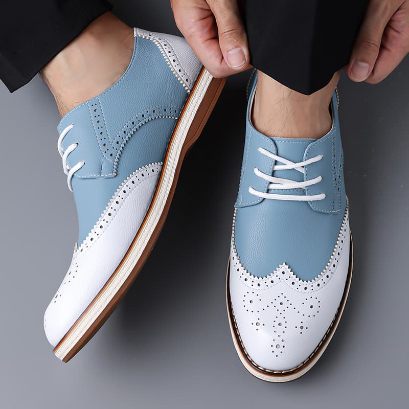 Мужские белые и синие двухцвет – обзор и цена Men Shoes Oxford