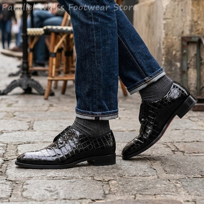 Мужские оксфорды из лакированн – обзор и цена Men Shoes Oxford