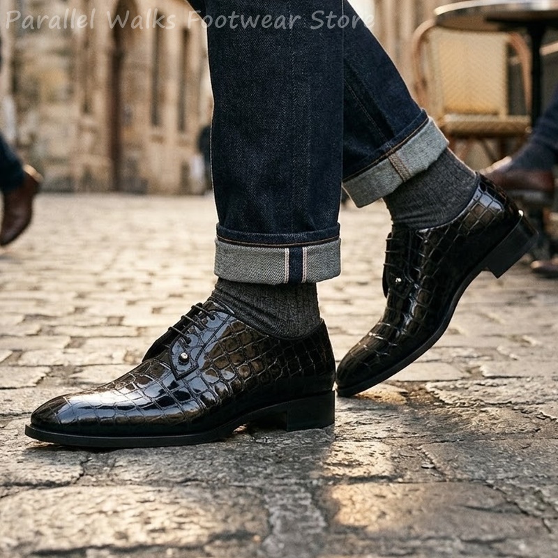 Мужские оксфорды из лакированн – обзор и цена Men Shoes Oxford