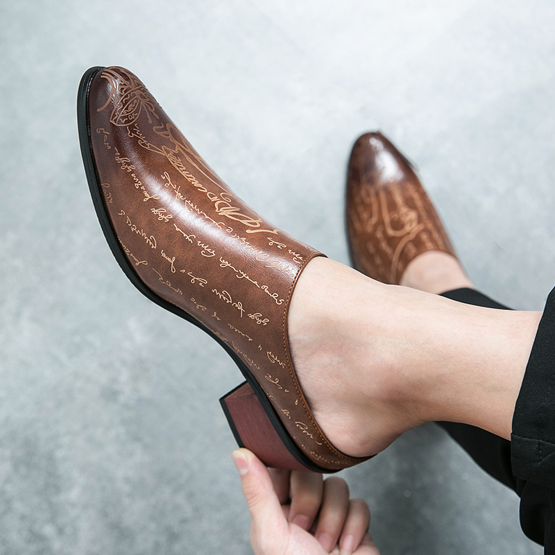 Мужские коричневые кожаные мюл – обзор и цена Shoes Heels Men
