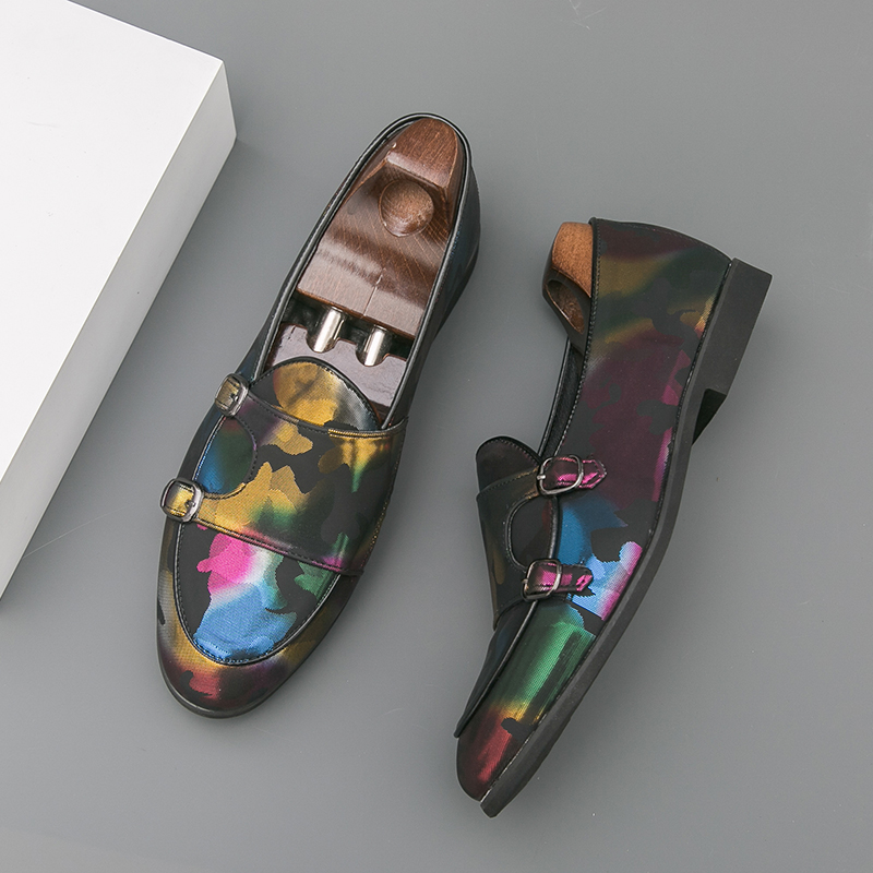 Дышащие мужские лоферы, разноц – обзор и цена Monk Strap Shoe