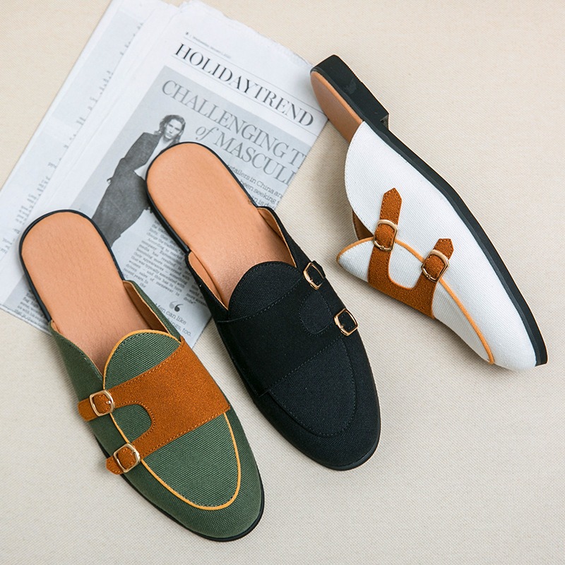 парусиновые туфли-мулы для муж – обзор и цена Monk Strap Shoe