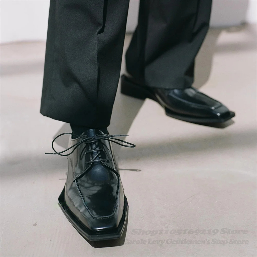 Черные мужские туфли дерби из  – обзор и цена Men Shoes Oxford